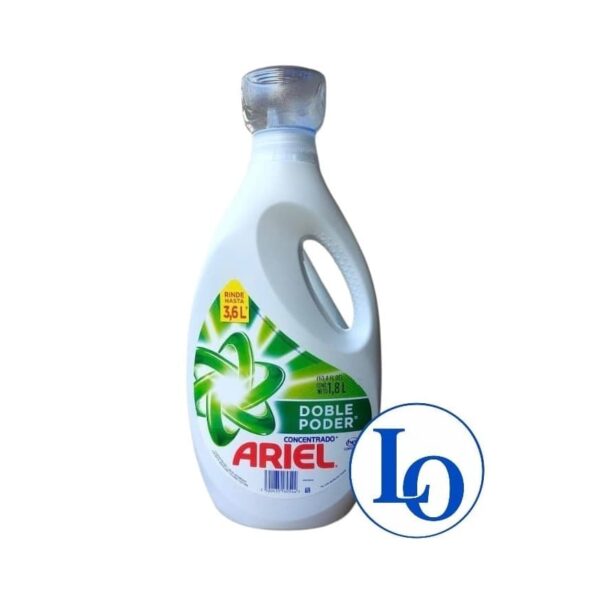 Detergente Líquido Ariel Concentrado 1,8 lt Rinde hasta 3,6 lt