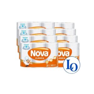Manga Toalla Papel Nova Clásica 3 Rollos de 60 Hojas Mejorada