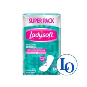 Protectores Diarios Ladysoft Super Pack 100 Unidades Tela Suave