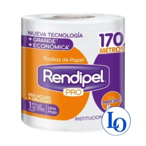 Toalla Papel Grande Económica Rendipel Pro 170 Metros Institucional