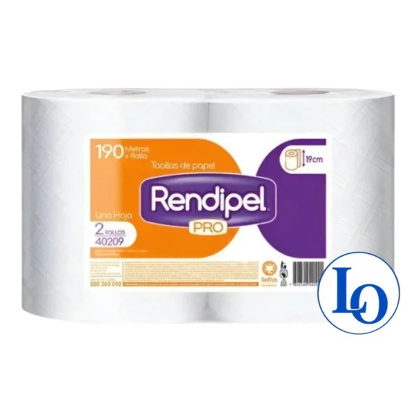 Toalla Papel Rendipel Pro 2 x 190 Metros Hoja Simple Institucional