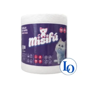 Toalla Papel Doble Hoja Extra Grande Misifú 100 metros Rendidora
