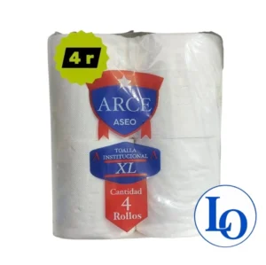 Toalla Papel Institucional XL Arce Aseo 4 Rollos Alto Rendimiento