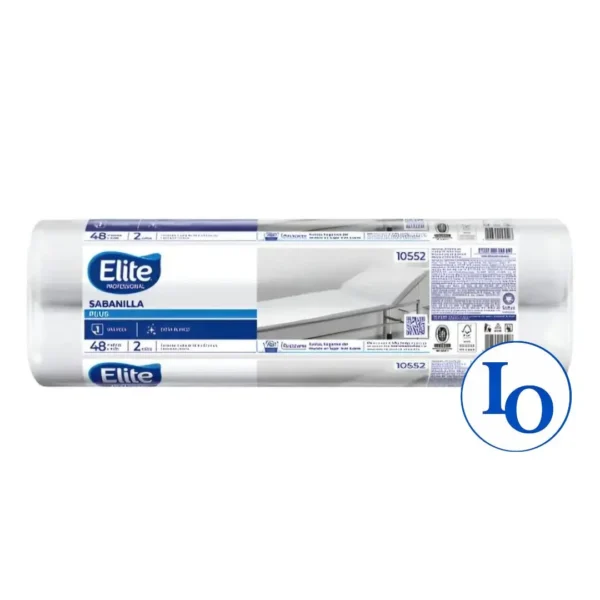 Sabanilla Papel Elite 2 Rollos de 48 mt Extra Blanca Una Hoja