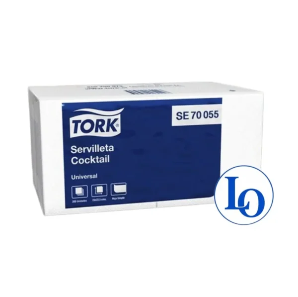 Servilleta Blanca 200 Unidades Tork 23 x 23 cm Universal